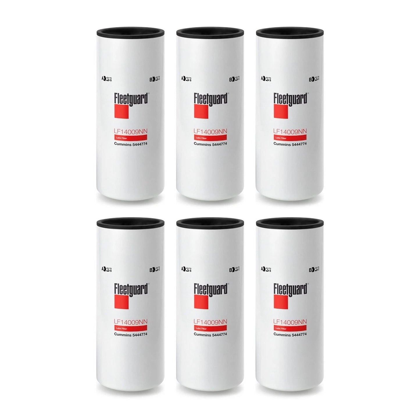 Fleetguard LF14009NN Lube Oil Filter 6-Pack Cummins ISX15 X15 OEM (pack of 6)