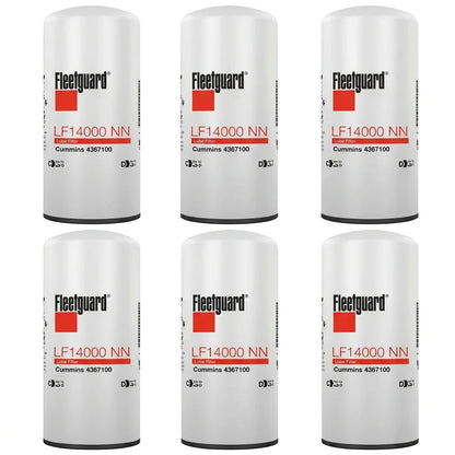 Fleetguard LF14000NN NanoNet Oil Filter 6-Pack Cummins ISX X15 ISM M11 QSX
